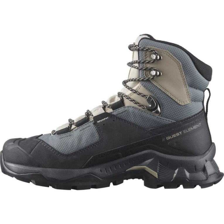 Salomon Quest Element GTX Women's Hiking Boots Grey / Black / Khaki | CA 35Z16